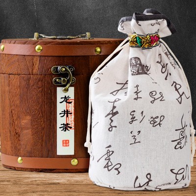 龙井茶绿茶2024新茶明前豆香正宗高档茶叶礼盒装送礼礼品批发木桶图4