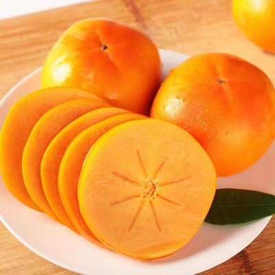 云南保山脆柿脆甜爽口肉厚饱满无籽应季新鲜水果柿子图2