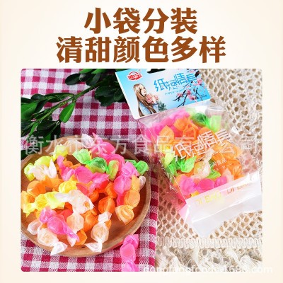 迪宝纸短情长亮色七彩千纸鹤糖高颜值网红水果混合味硬糖超市零食图4