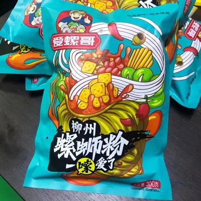 爱螺哥螺蛳粉300g袋装广西柳州正宗螺狮粉米粉酸辣螺丝粉批发厂家图4