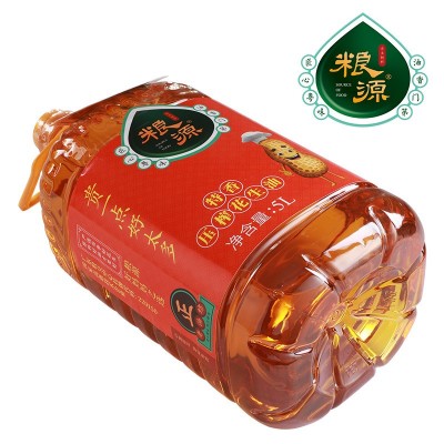 佛山粮源一级特香花生油浓香食用油 一罐大瓶装5升花生油厂家批发图5