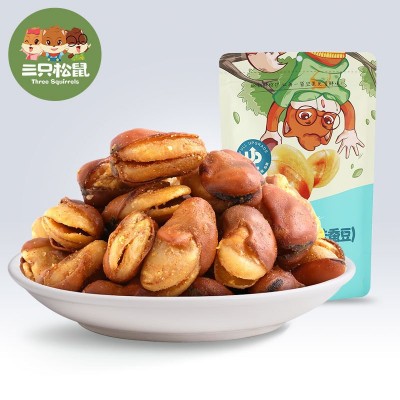 【三只松鼠_兰花豆110g】休闲零食品干果坚果蚕豆牛肉味图1