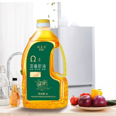 欧麦臣 2L 家庭装亚麻籽油 来自内蒙古大草原 冷烹两用型图3