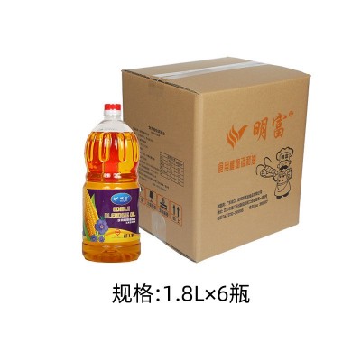 明富调和油玉米亚麻籽油 低温冷榨健康食用油1.8L瓶装 厨房调味油图4
