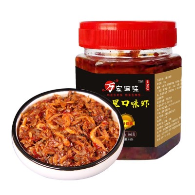 湖南特色开胃小菜280g瓶装香辣口味虾农家下饭菜小鱼小虾米香辣酱图5
