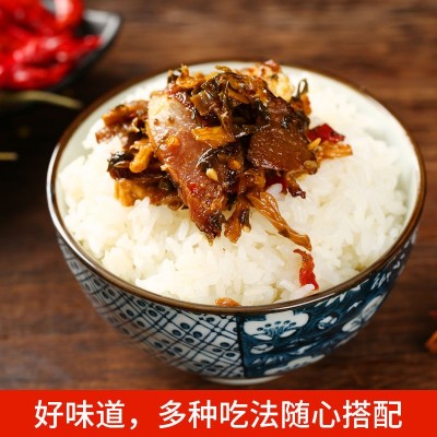 万家回味280g瓶装湘西外婆菜腊肉湖南特产即食香辣腊肉下饭外婆菜图3