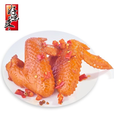 盐焗鸡翅65g*5包透明装熟食零食香辣鸡翅广东特产休闲办公小吃图3