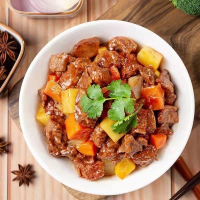 康新牧场红烧牛腩内蒙古红烧牛肉200g牛腩肉即食炖牛肉批发图3