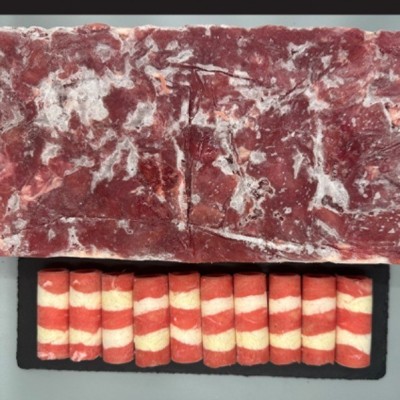厂家供应牛肉板牛肉砖肥牛二号商用50斤冷冻牛肉方砖烤肉涮锅食材图4