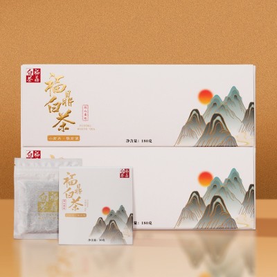 福鼎老白茶寿眉小方片贡眉小饼干小茶饼茶叶礼盒装批发直播带货图2