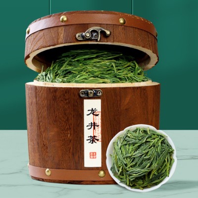 新茶明前龙井绿茶茶叶新茶春茶散装茶叶批发木桶装罐装袋装散装图1