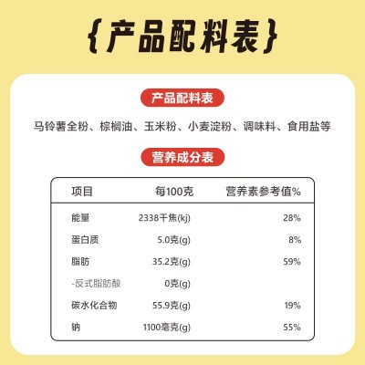 阿婆家的薯大小小薯片4口味混合16包休闲小零食品图3