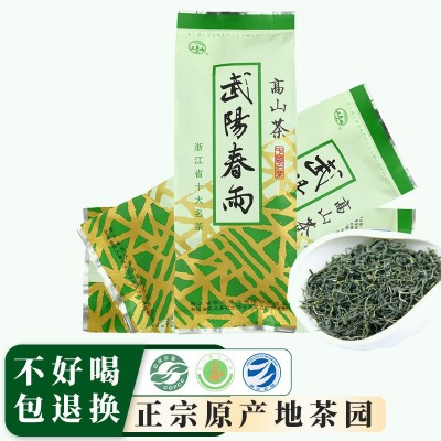 新款绿茶100g袋装九龙山武阳春雨一级毛峰明前级茶叶散茶图2