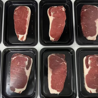 厂家定制原切西冷牛排2cm厚切草饲牛肉贴体包装健身轻食牛肉批发图2