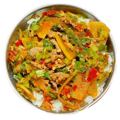 食味欢渣渣牛肉底料商用渣渣肉拌饭调料香辣牛肉火锅底料水煮肉酱图4