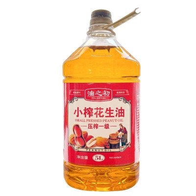 厂家批发花生油一级压榨纯正浓香花生油5L/桶整箱油之初食用油图5