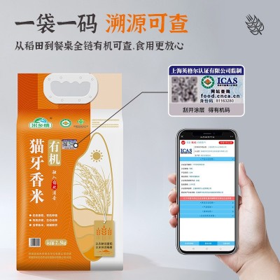 【有机猫牙香米】米乡情有机大米5斤猫牙米长粒香米新米长粒图4
