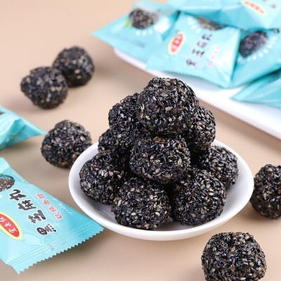 黑芝麻丸熟芝麻球手工开袋即食网红孕妇儿童零食小吃休闲食品图3