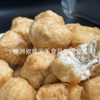 正宗攸县油豆腐湖南特产空心豆泡新鲜豆腐酒店餐饮湘菜馆食材批发图3