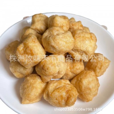 正宗攸县油豆腐湖南特产空心豆泡新鲜豆腐酒店餐饮湘菜馆食材批发图5