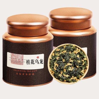 桂花乌龙茶浓香型新茶铁观音窨制桂花茶高山茶叶袋装礼盒罐装500g图3