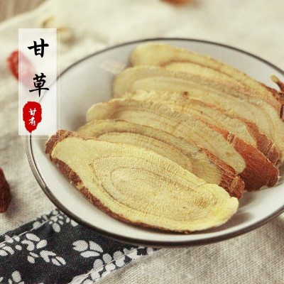 甘草批发 散装甘草片批发药食同源甘肃红皮甘草片500g新货图2