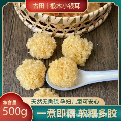 福建特产银耳批发椴木小银耳干货软糯多胶农家雪耳快速出胶500g图2
