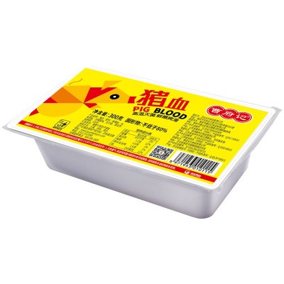 批发曹府记猪血新鲜火锅麻辣烫食材配菜盒装300gx20盒三证齐全图4