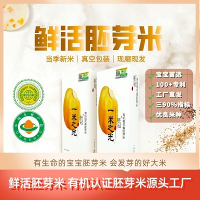 有机稻花香胚芽米东北大米宝宝粥米真空包装500g/盒图1