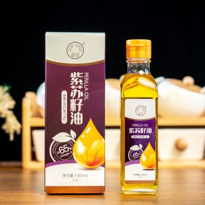 【工厂直供】KUM KANG/金刚批发食用180ml瓶装冷榨紫苏籽油图1