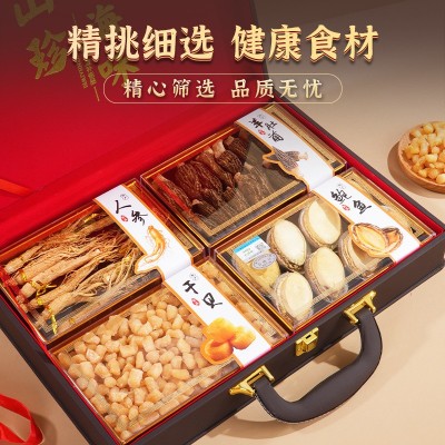 鲍鱼山珍海味礼盒山珍菌菇礼盒海鲜大礼包过年送礼走亲戚年 货礼品图3