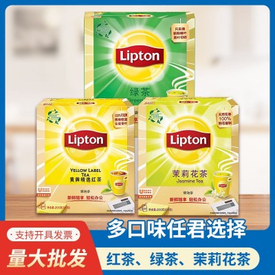 立顿红茶黄牌精选红茶100包200g办公餐饮奶茶用茶袋泡茶茶包图2
