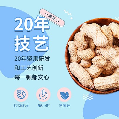 永信绿野香东北小花生5斤小包带壳奶油蒜味花生米零食批发满包邮图2
