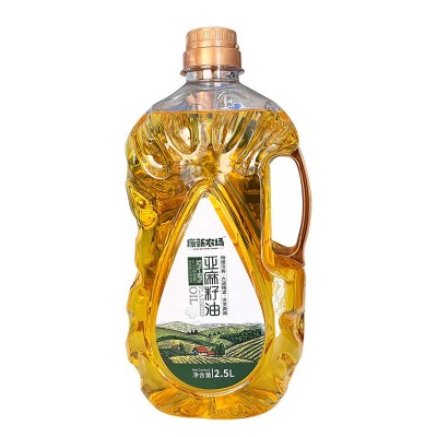 康新农场纯亚麻籽油2.5L正宗冷榨一级胡麻食用油内蒙古天 然亚麻酸图5