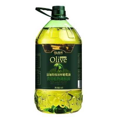 秋满鲜工厂直供进口橄榄好油添加特级初榨橄榄油家庭调和油5斤装图5
