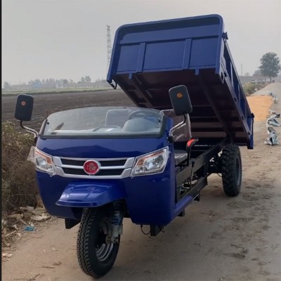 偏置三轮车农用柴油液压自卸翻斗三轮车 建筑工程三轮车图2