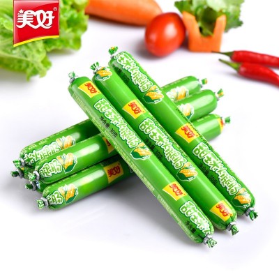 美好甜玉米火腿肠休闲零食泡方便面批发即食方便速食香肠火腿肠图2