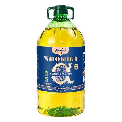 MONFIT 亚麻籽油有机食用级直接喝 凉拌炒菜儿童家用食用油5升桶图2