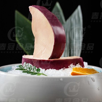 红酒蓝莓鹅肝片100g盒装新鲜蓝莓红酒冷冻鹅肝片法式鹅肝刺身鹅肝图3