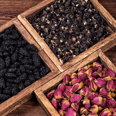 源头工厂批发黑枸杞桑葚玫瑰茶三角茶包组合花青素女神茶抖音同款图3
