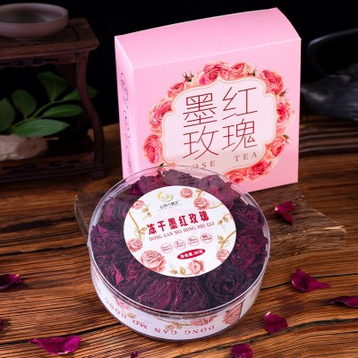 云南墨红玫瑰冻干花冠产地直发大货食用花果茶批发重瓣红墨红玫瑰图3