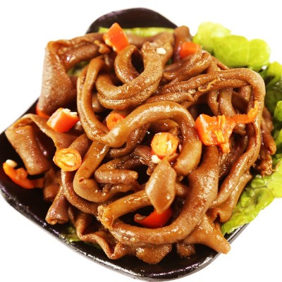 餐饮专用 厂家批发 散装熟食批发 酱辣鸭肠 袋装2斤/包图3