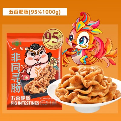 袁方食品去油五香猪大肠卤味菜即食卤肥肠熟食商用凉拌下酒菜批发图5