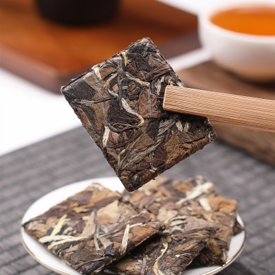 寿眉小方片福鼎高山白茶陈年日晒寿眉袋装500g厂家批发老茶图2