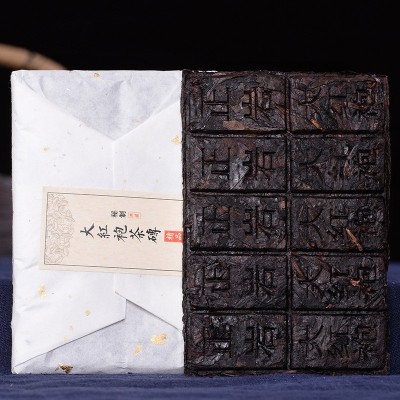 武夷山大红袍浓香型茶砖盒装 乌龙茶武夷岩茶春茶茶叶节日送礼图3