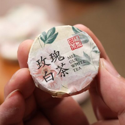福鼎老白茶玫瑰菊花茉莉桂花小沱茶小茶饼金币纽扣散装500g批发图3