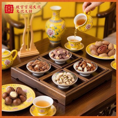 百草味 罐装坚果礼盒C2-1508g（坚果有礼-方罐开窗）鎏金礼中秋图3