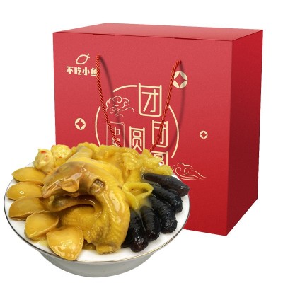 鲍鱼花胶鸡金汤火锅食材底料鸡汤鱼胶花椒鸡礼盒一件代发礼盒装
