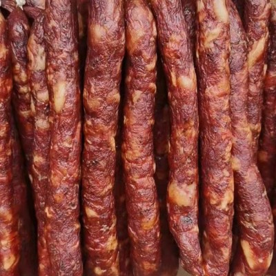 香肠地摊麻辣味香肠四川特产烟熏广式腊肠展销会批发灌肠风干肉图4