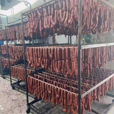 香肠地摊麻辣味香肠四川特产烟熏广式腊肠展销会批发灌肠风干肉图2